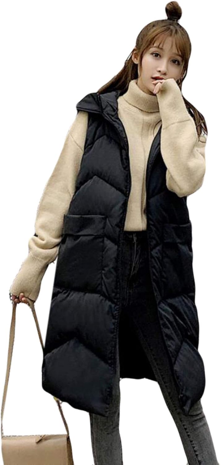 Rehoodnレディース ファッション 韓国風 ベスト 可愛い ダウンベスト 防寒 防風 ロング丈 保温 レディース 中綿 Rehoodnレディース ファッション 韓国風 ベスト 可愛い ダウンベスト 防寒 防風 ロング丈 保温 レディース 中綿