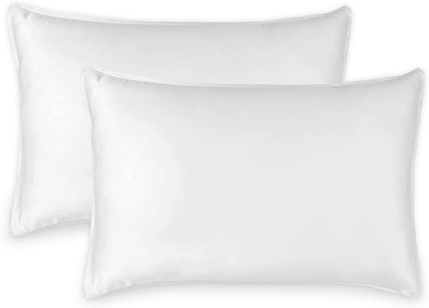 - Queen Pillowcases by Pure Bamboo, Genuine 100% Organic Viscose Derived from Bamboo, Luxuriously Soft & Cooling, Double Stitching, Envelope Closure (2 Queen Pillowcases, White)