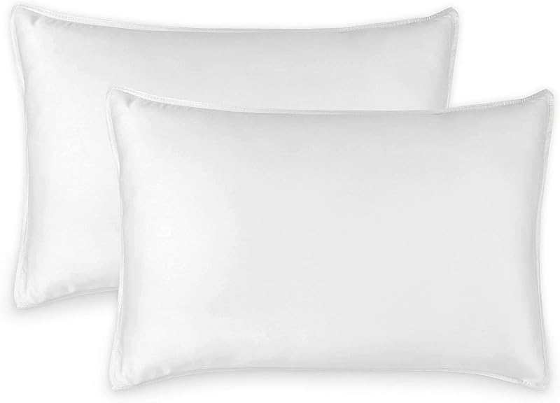 King Pillowcases by Pure Bamboo - Genuine 100% Organic Viscose Derived from Bamboo, Luxuriously Soft & Cooling, Double Stitching, Envelope Closure (2 King Pillowcases, White)