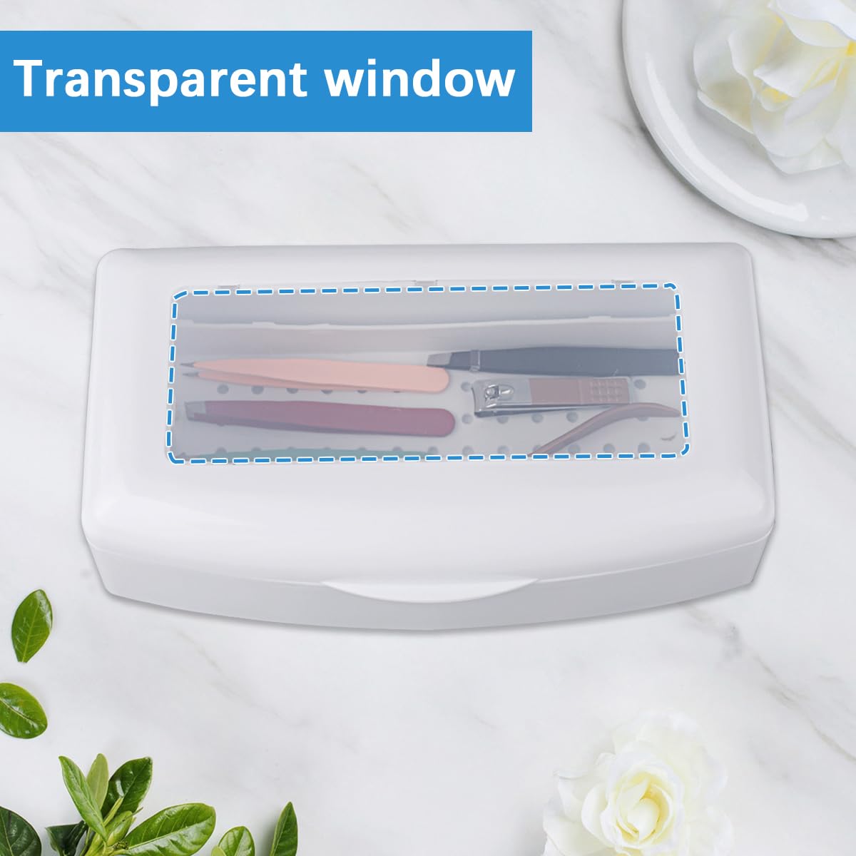 Zhowyeemeng Nail Tool Sterilizer Box, Plastic Sterilization Tray - Image 4