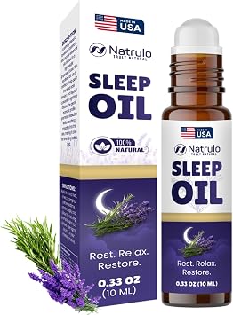 Sleep Oil Roll On Lavender Essential Oil Roll On for Relaxation & Calm, Aromatherapy Essential Oil Roller for Night Routine Natural Sleep Blend with Rosemary & Orange Travel Friendly Made in USA