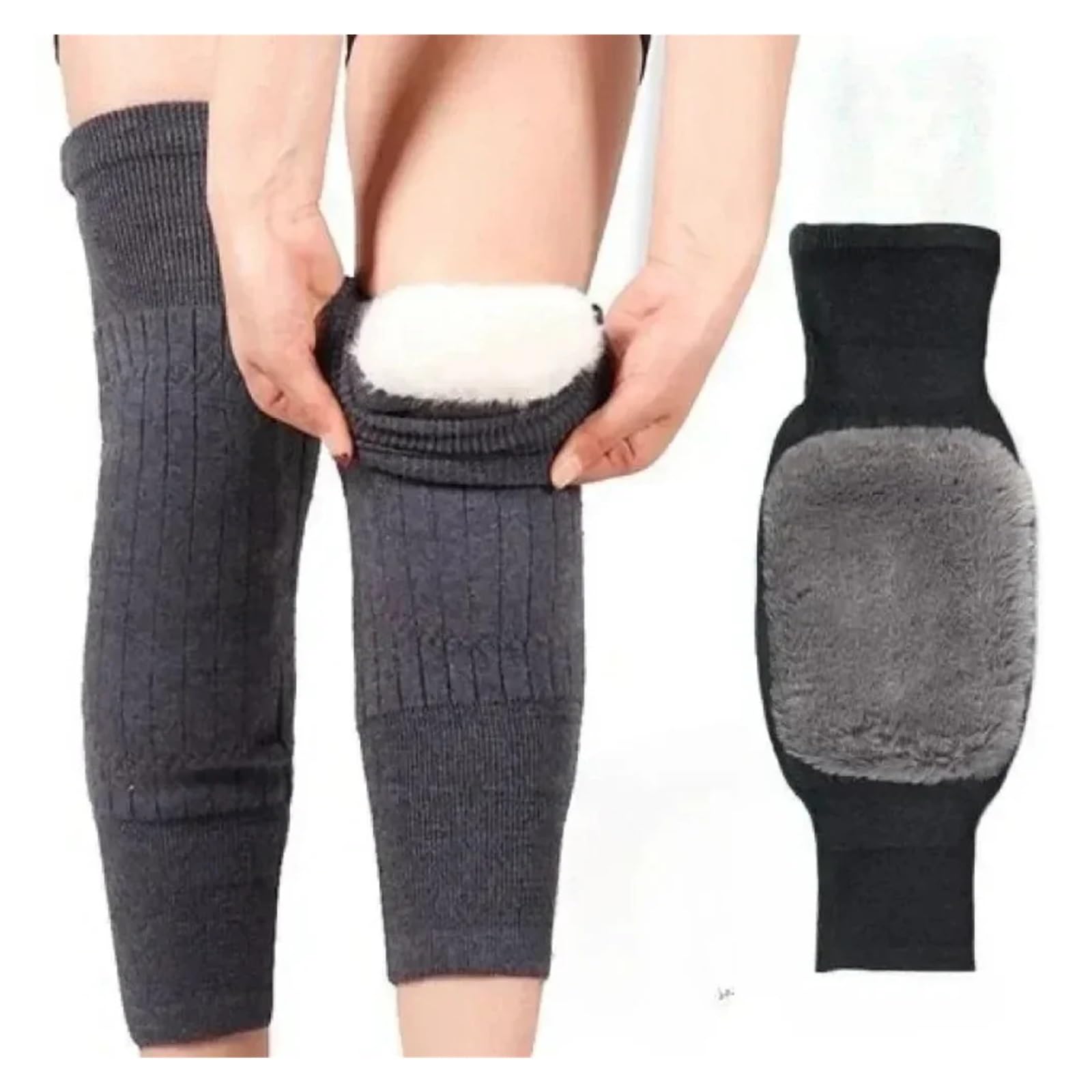 Rodilleras Deportivas Antideslizantes, Soporte y Calentadores para Invierno, universales para Personas Mayores, para Mantener Las piernas Calientes y con protección de Terciopelo Grueso.