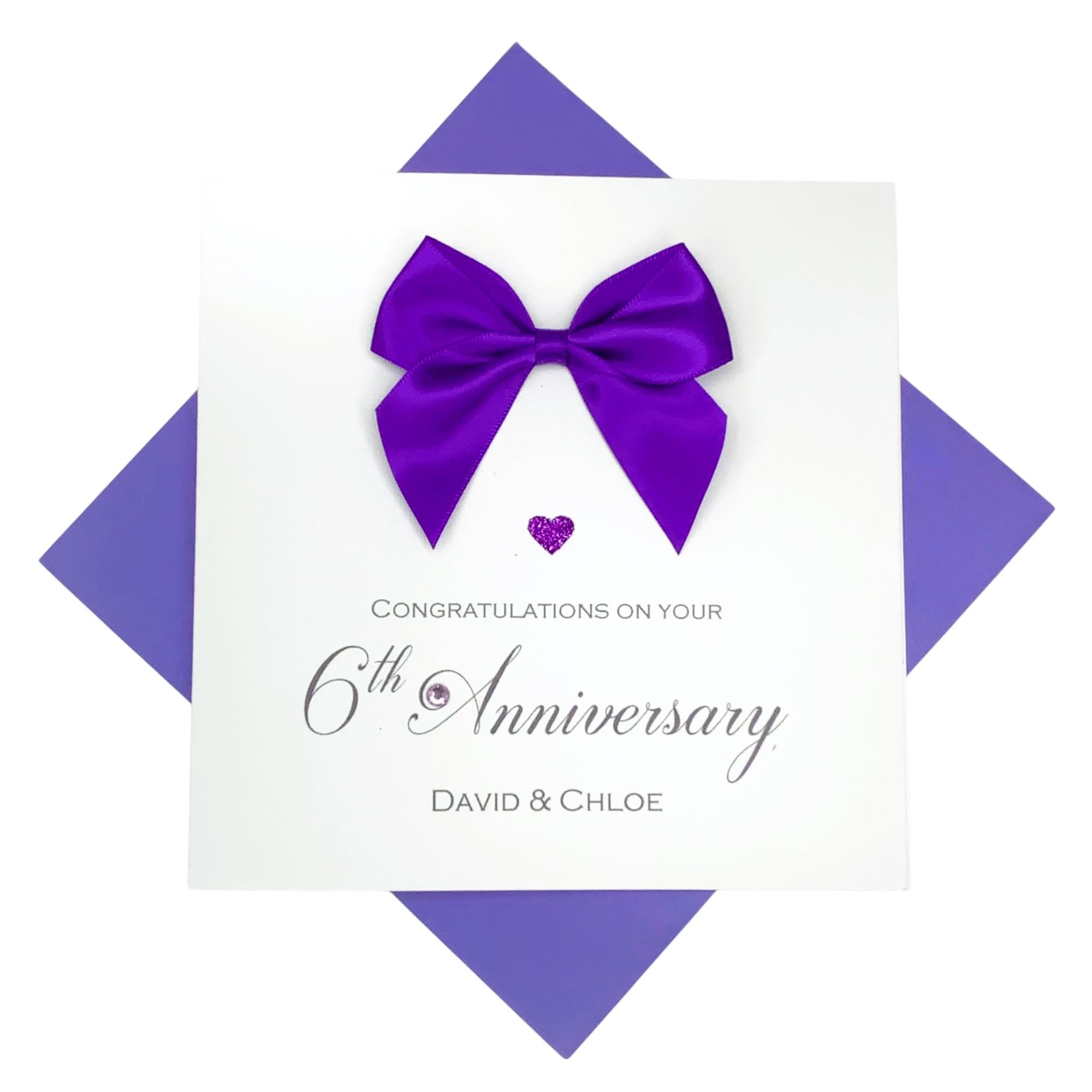 6th Wedding Anniversary Card Personalised Iron 6 Years – RE 6