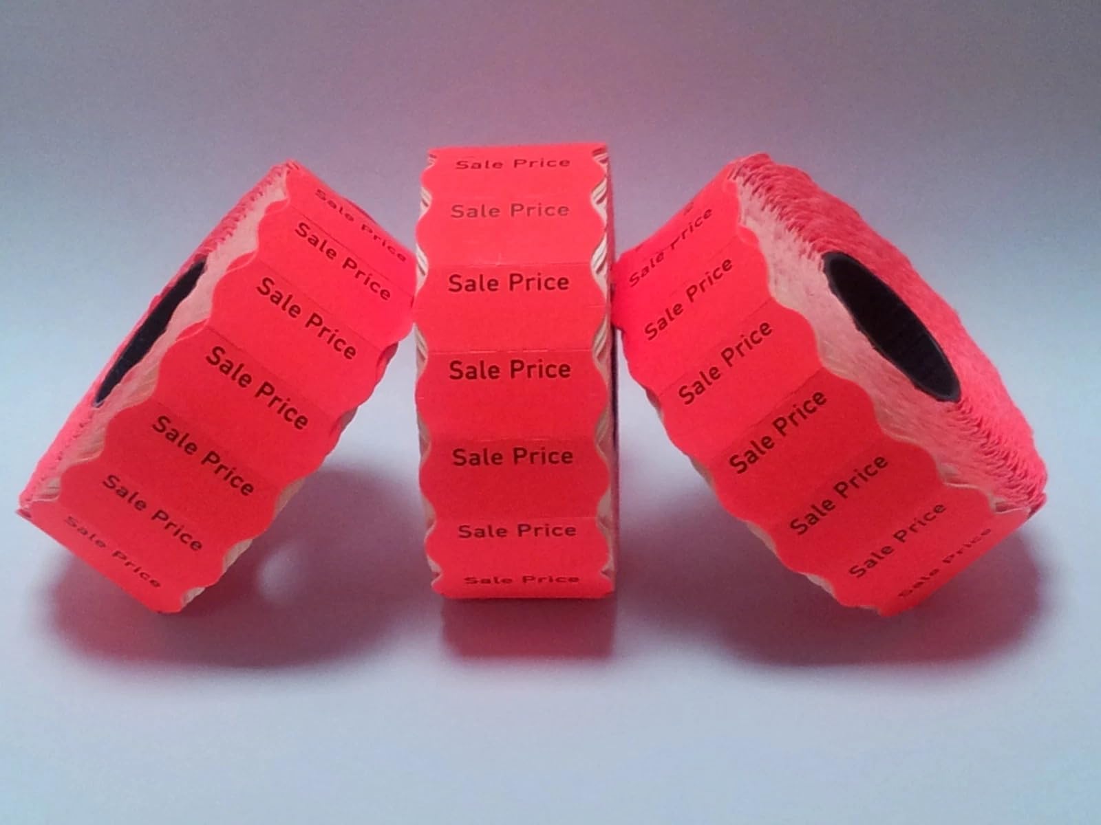 JIO CT4 26 x 12 mm Price Gun Label Stickers Tags, Compatible with Avery, sato, Puma, Lynx, motex & Many More Price Gun Refill for Retail Shop and Tagging | Color Sale Price | Pack of 5