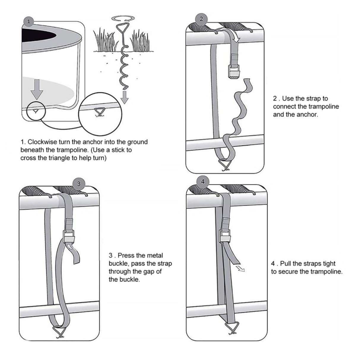 Alasum 3 Estacas de Hierro Resistentes para Tienda de Campaña, Fáciles de Clavar y Anclar Toldos, Color Plata, Ideales para Camping al Aire Libre