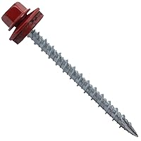 Vista 14 de Tornillos para techos de metal #10: (250) Tornillos x 2-1/2" ABC GRIS Tornillo de techo de chapa hexagonal Tornillo de techo de chapa. Arandela EPDM