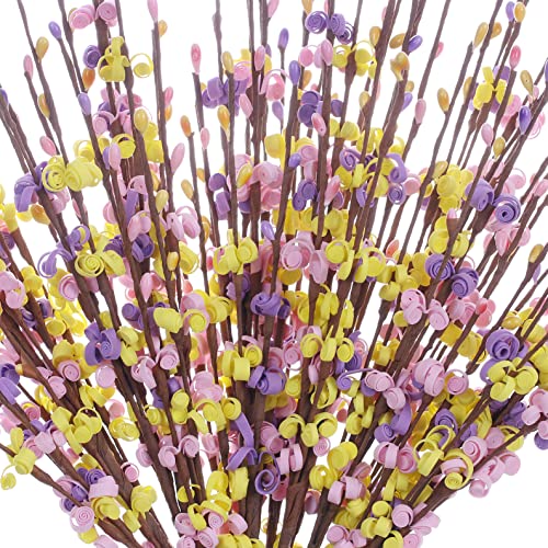 Diyfloru 6 Pack 17" Artificial Jasmine Flowers Stems With Berries Faux Artificial Flower Plant Dry Branches Bouquet For Spring Summer All Seasons Party Wedding Restaurant Office Hotel Home Decoration #TOP1