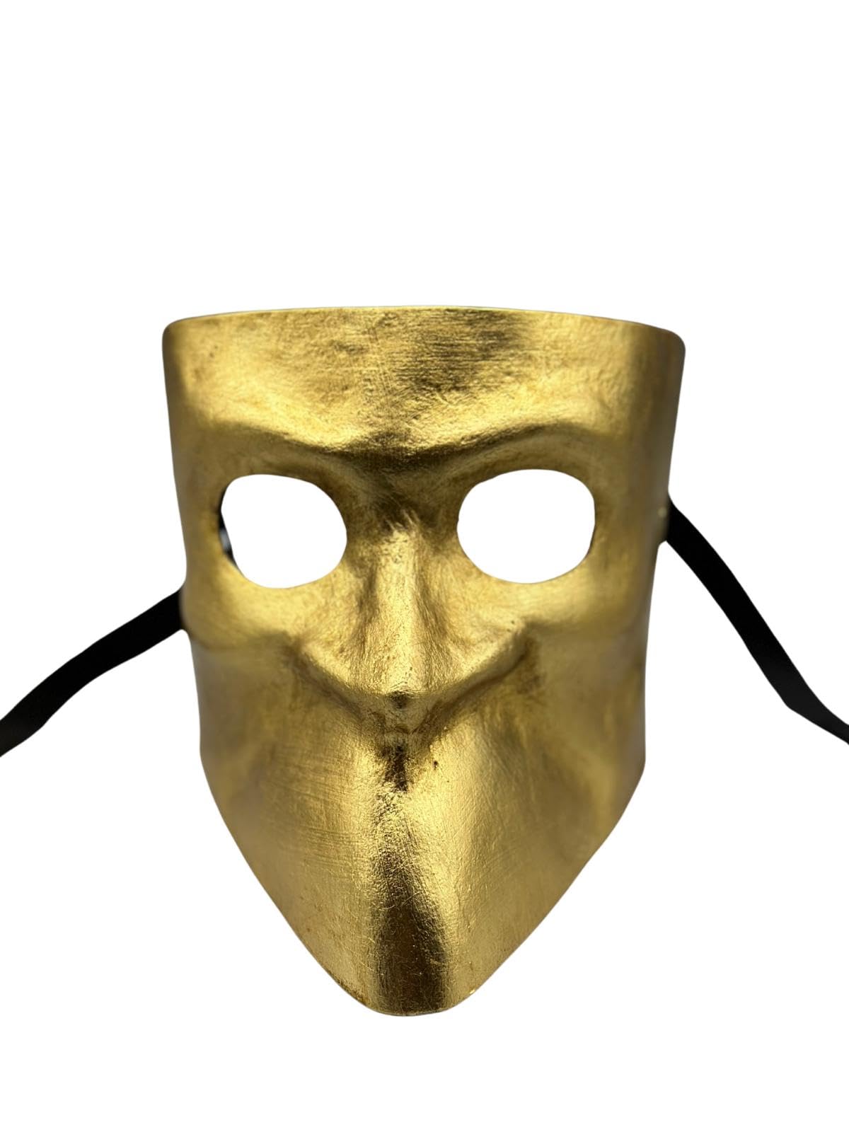 Maschera Bauta in oro - Maschera veneziana - Maschera di Carnevale - Maschera di Gala