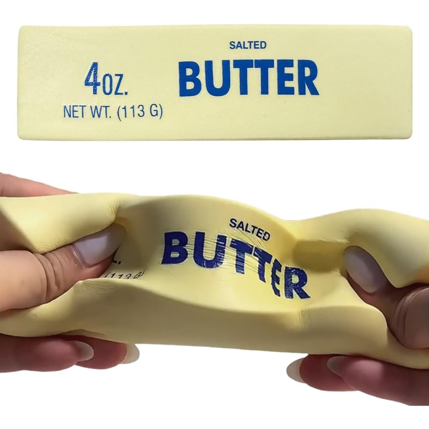 Photo 1 of Slow Rebound Cute Butter Squeeze Stress Balls, Upgrade Stress Relief Fidget Toys Wet Slow Rebound Stress Relief Toy, 2026 New Squeeze Ball Realistic Butter Stick Soft Squeeze Toys (Yellow)