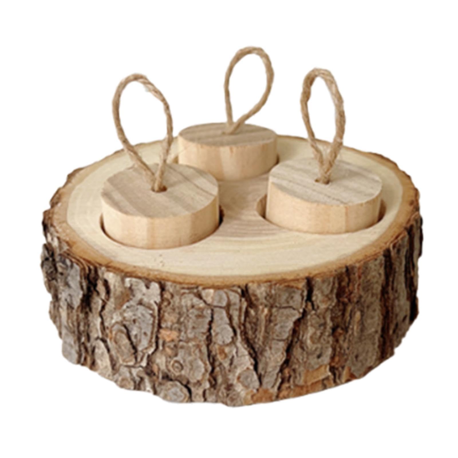 CALANDIS® Hamster Foraging Toy Hide Treats Chewing Feeding for Small Pets Gerbil Mouse Wood Color | Exercise & Toys-image-8