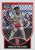 2023-24 BOWMAN UNIVERSITY CHROME 2007-08 X-FRACTOR #07B-6 SIMEON WILCHER ST. JOHN'S RED STORM BASKETBALL OFFICIAL TRADING CARD OF NBA