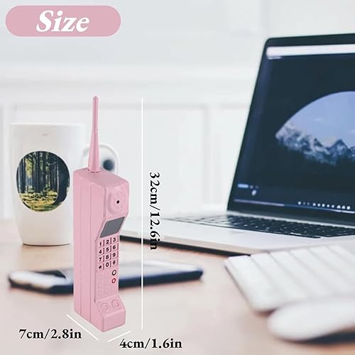 Miniatura 4 de VINGVO Modelo retro de teléfono celular, accesorio de teléfono de ladrillo antiguo de los años 80 y 90, accesorio de teléfono falso para fiesta de