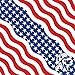 ZANheadgear 100 Percentage Cotton Premium USA Wavy Bandanna (Blue, 22" x 22")