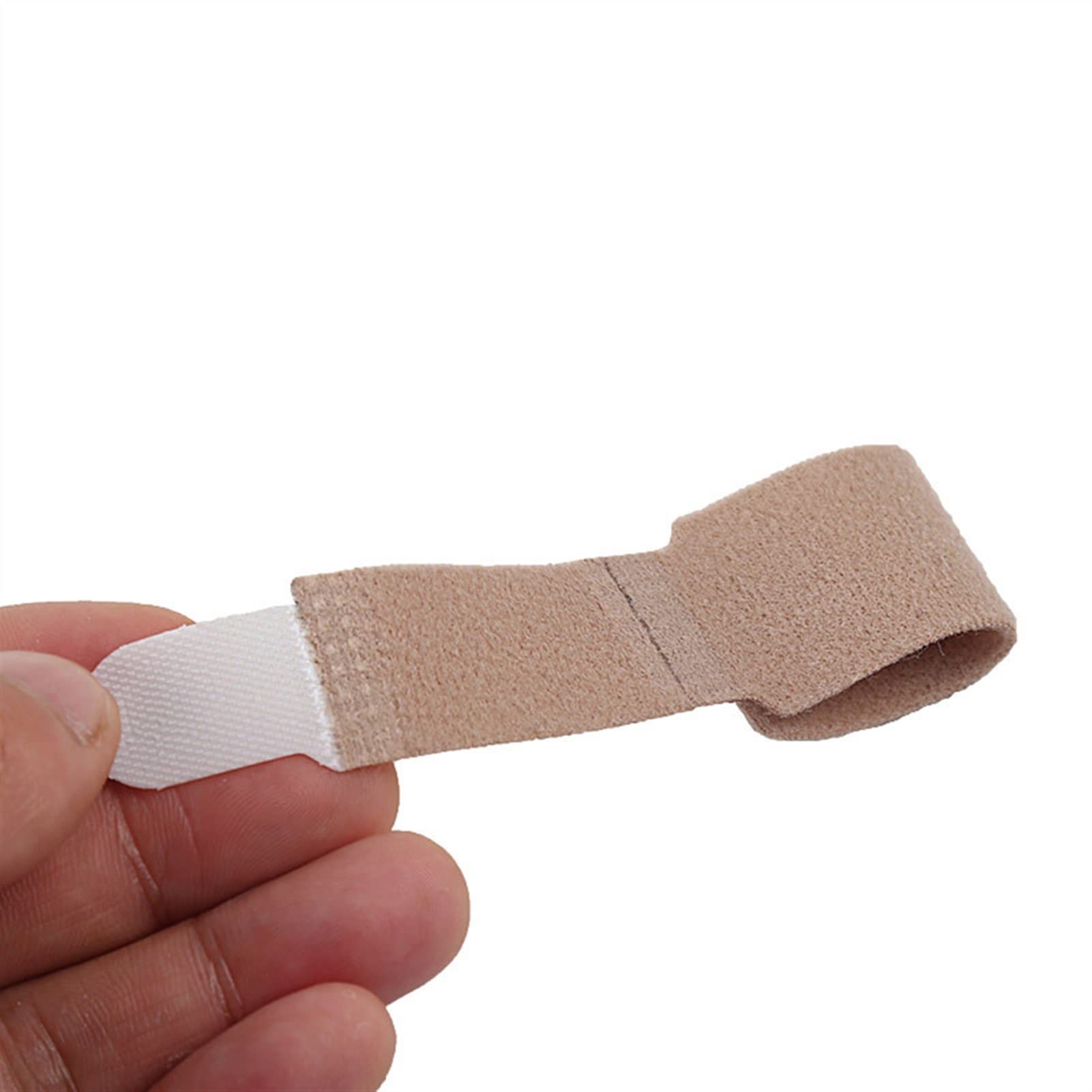 Stück Zehen- und Fingerglätter aus Stoff, Hammerzehen-Hallux-Valgus-Korrektor, Bandage, Zehenspreizer, Schiene, Wickel, Fußdehner, Unterstützung für Tag und Nacht (E)