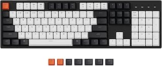 Keychron C2 Full Size Wired Mechanical Keyboard, Hot-swappable Gateron G Pro Red Switch, RGB Backlight, 104 Keys ABS keycaps for Windows/Mac, USB-C Type-C Braid Cable