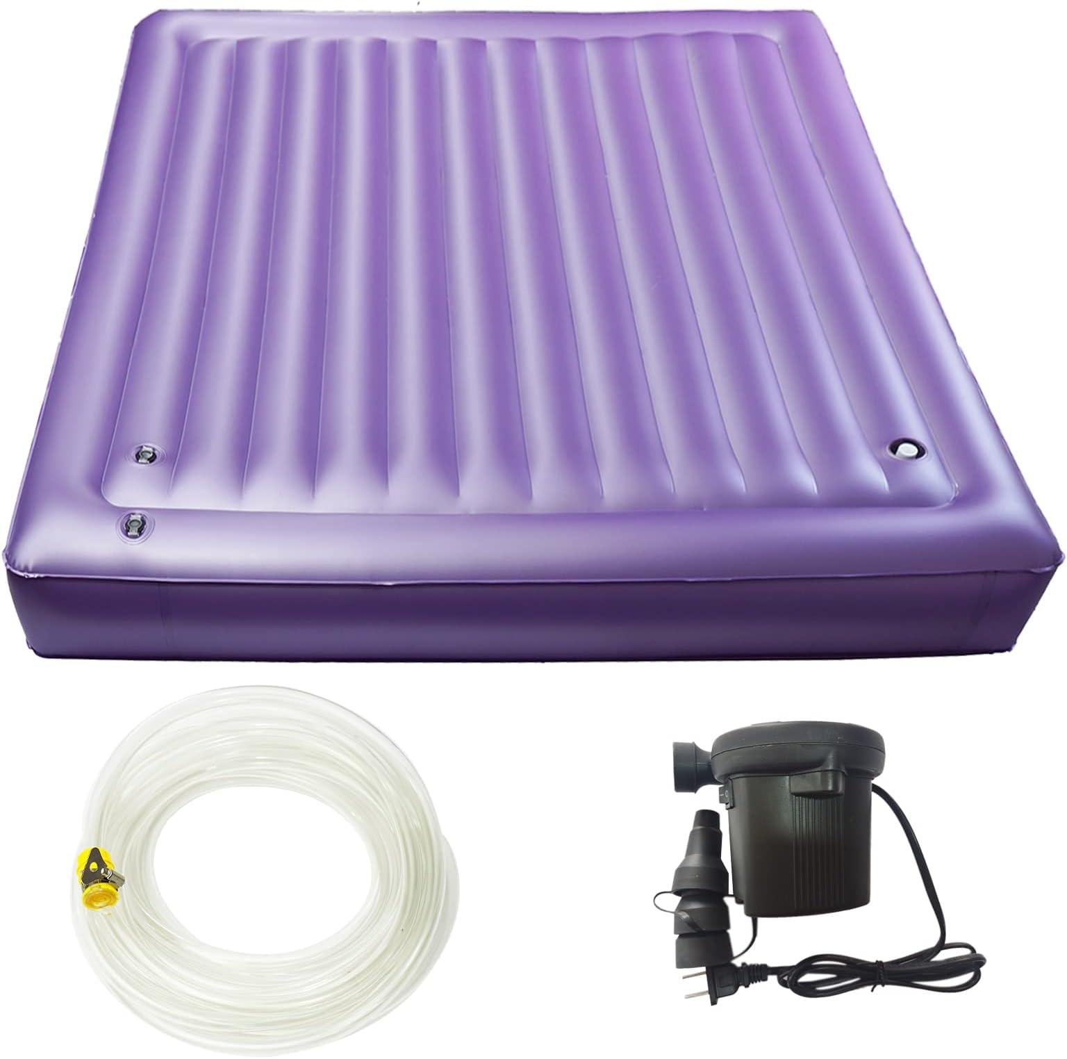 N\A Square Waterbed Mattress - Water and Air Dual Purpose Waterbed Insert Mattress High Capacity Water Bed Full Size (Twin，39x75x7.9inch, 95% Small Wave)