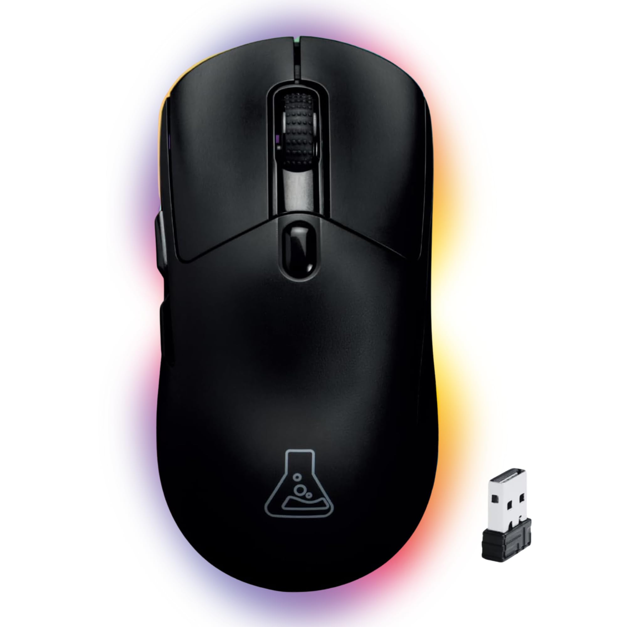 The G-Lab – Kult Titanium - Souris Gamer sans Fil Rechargeable - Souris Bluetooth/USB 2.4/Filaire Triple Mode, RGB, 12 000 DPI, 100h d'Autonomie, 100% Personnalisable - PC/PS4/PS5/XBOX - New
