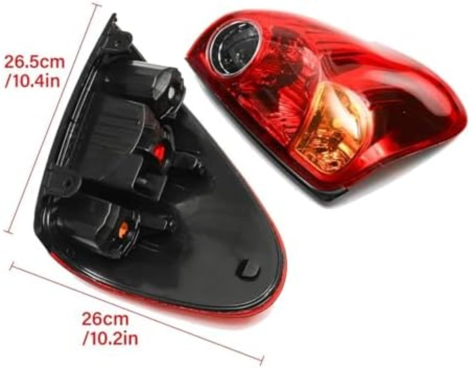Riflettore paraurti posteriore, per L200, per Triton 2005-2011-2016 Fanale posteriore a LED per auto Rosso Freno Fendinebbia Indicatore di direzione con accessori in filo Luci (Right)