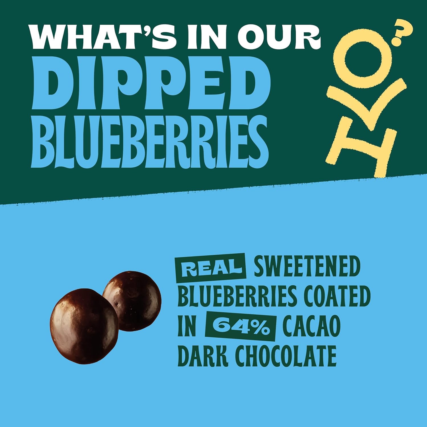 Orchard Valley Harvest Dark Chocolate Dipped Blueberries 5 oz (Pack of 1), Made With Real Sweetened Blueberries, Gluten Free, Non-GMO, Stand Up Bag, On-The-Go Snack For The Whole Family