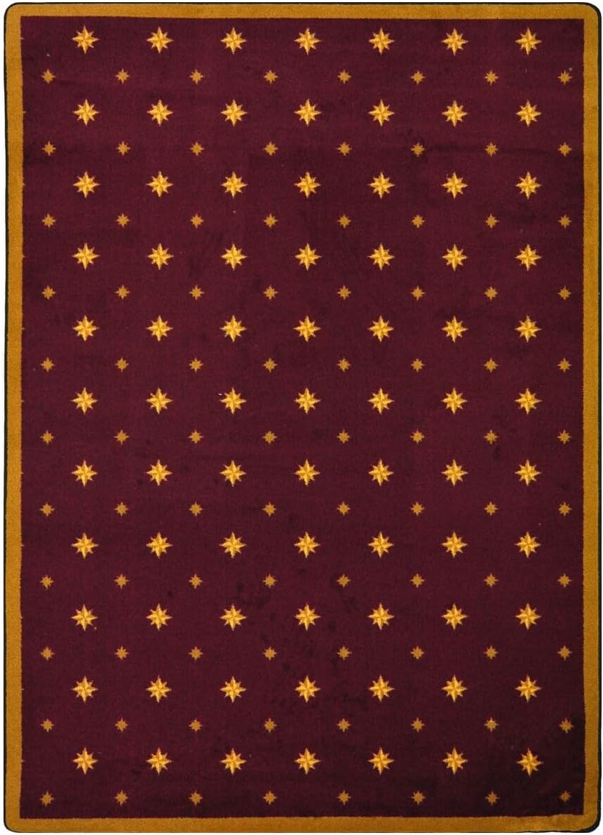 Joy Carpets Any Day Matinee Walk of Fame Theater Area Rug, Burgundy