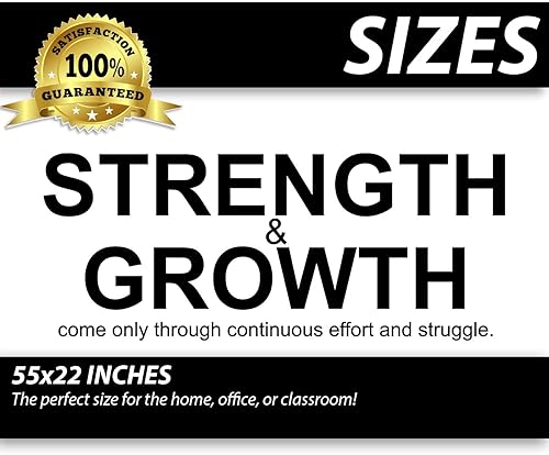 Miniatura 5 de My Vinyl Story Gran fuerza y crecimiento, decoración de oficina, arte de pared, inspirador, vinilo motivacional, suministros de oficina, hogar,