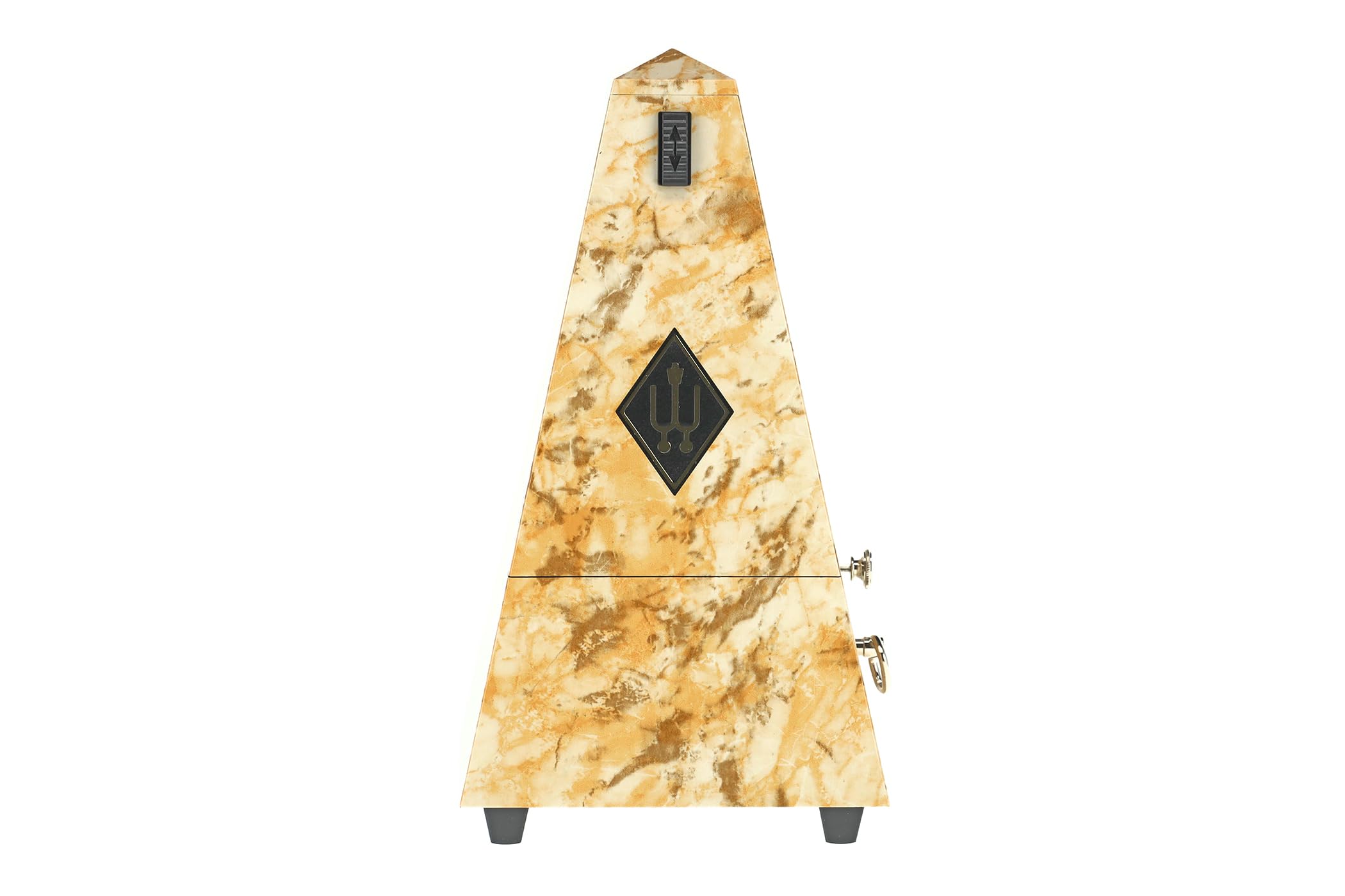 Wittner Taktell Pyramid Metronome in Plastic Housing with Bell Light Brown Marble Effect, marble light brown - Image 4