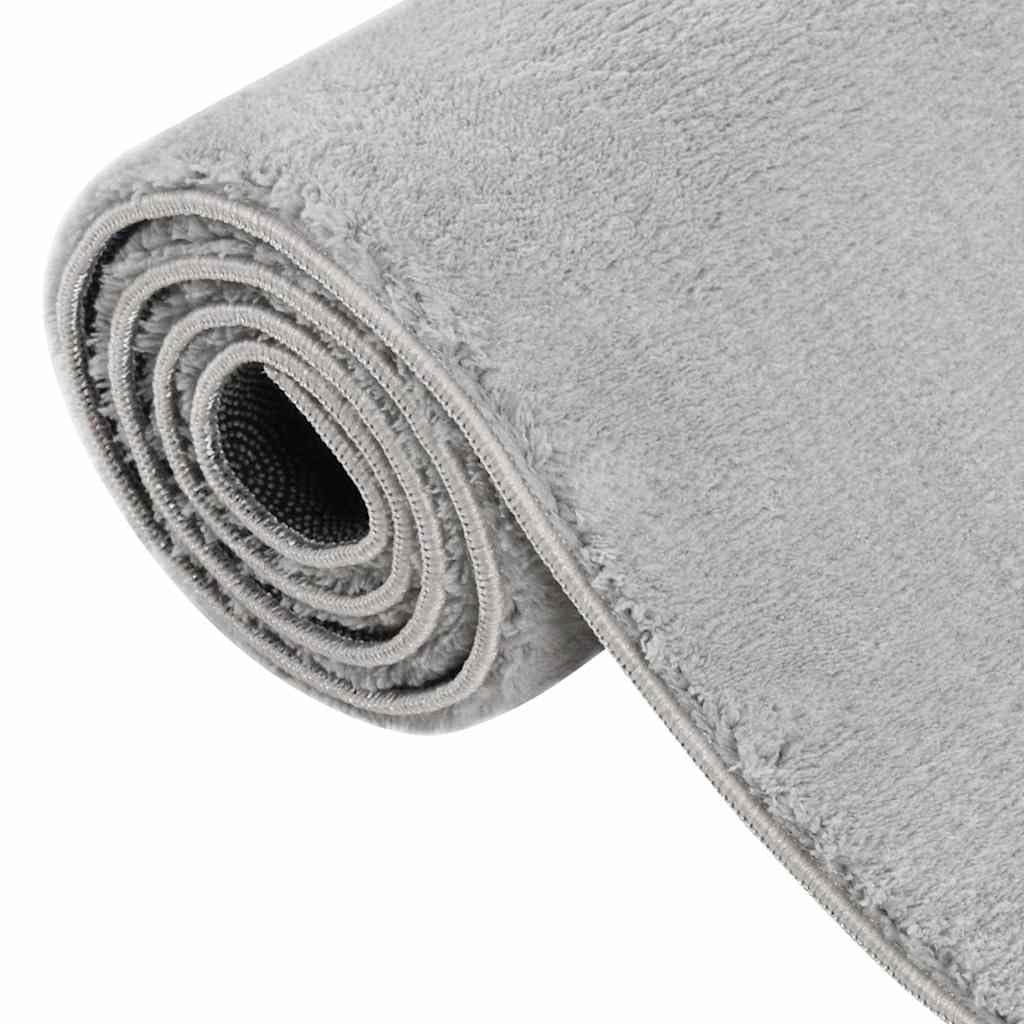 vidaXL Tapis Shaggy Doux Lavable 160x230 cm Antidérapant Gris