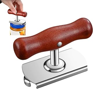 Burkskruvare för Lock Enkel Vridjustering Med Trähandtag | Burköppnare med grepp för resor hotell restaurang fest camping picknick båt stuga män kvinnor