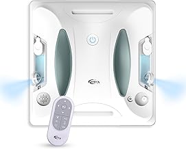 OTEK ShineMate W6 Robotic Window Cleaner 90W Brushless DC Motor,Six-Axis Gyroscope,25ml x 2 Tanks,Z+N Path,Edge Detection,Anti-Fall System,750mAh Battery,App/Remote Control–Cleans Glass,Mirrors