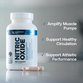 Transparent Labs Nitric Oxide - Nitric Oxide Booster for Men and Women with Arginine Nitrate, Betaine Nitrate, Pine Bark Extract, and Astragin for Nitric Oxide Flow - 120 Count