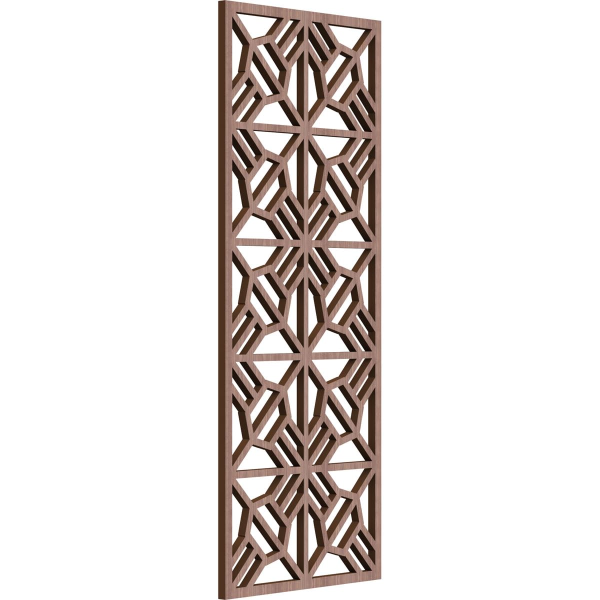 Auburn Decorative Pierced Fretwork Wood Wall Panels, 11 3/8"W x 29 3/8"H x 3/8"T, Walnut