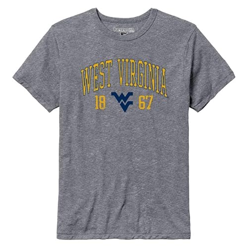 Barnesmith West Virginia University WVU Mountaineer Triblend Short-Sleeve T-Shirt, Collegiate, Large
