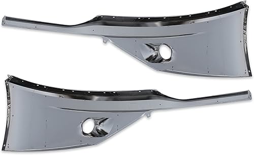 Miniatura 5 de Kozak Juego de fundas cromadas para parachoques con agujero para lámpara antiniebla (lado izquierdo del conductor y lado derecho del pasajero) para