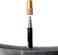 Vista 2 de NeoPRO 10 núcleos de válvula Presta y 10 tapas de repuesto de latón sin cámara para bicicleta de carretera sin cámara, Stan's, Vittoria