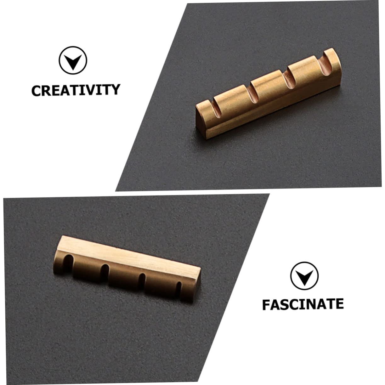 Abaodam 4pezzi Capotasto Professionale Ottone Per Strumenti Corda Accessorio Per Chitarra e Basso Sostituzione Del Nut Per Migliorare Suono e La Stabilità Delle Corde