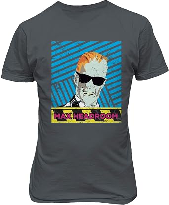 RIVEBELLA New Graphic Shirt 80's Novelty Tee Max Headroom Men's T-Shirt