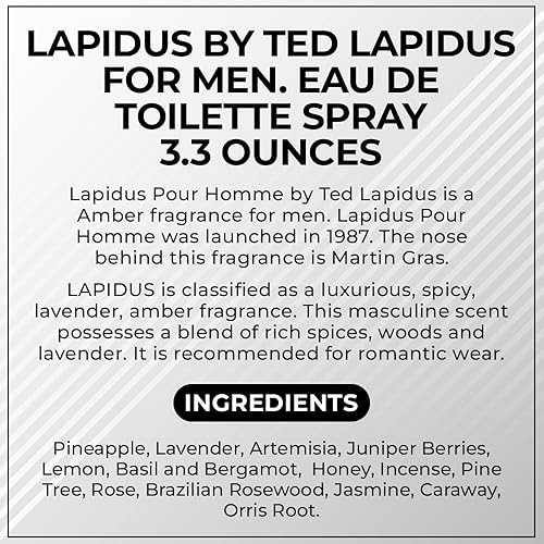 Miniatura 7 de Lapidus de Ted Lapidus para hombre. Eau de Toilette en espray, 3.3 onzas (paquete de 3)