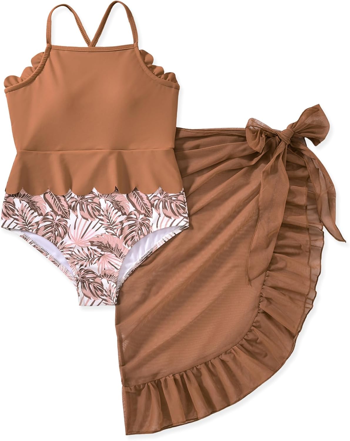 Aalizzwell Girls One Piece Swimsuit 5-14Y