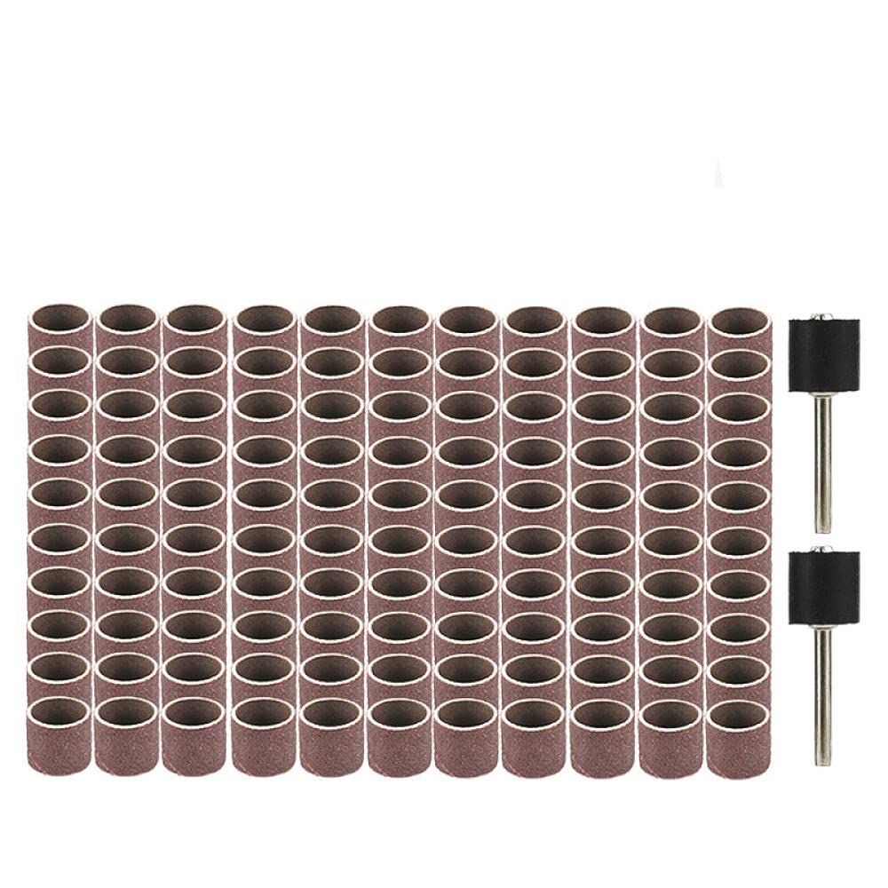Sanding Bands Drum Sleeves Home Improvement Abrasi 12.7mm Sanding Drum Kit 80-120 Grit Sanding Bands for Dremel Rotary Tools Acrylic Polish Remover for Nail Sanding Disc(80 Grit 100pcs)