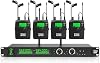 XTUGA RW2090 Wireless in Ear Monitor System, Mono IEM Monitoring with Dual Channel 2 100 Frequencies, 230ft70m Operation, Bluetooth Earphone Fit for Stage, Studio and Band 4 Bodypacks