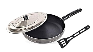 NELKON Kitchen | Nonstick | Fry Pan | Aluminium | GHealthy Cooking | Induction Friendly | (Large 255MM)