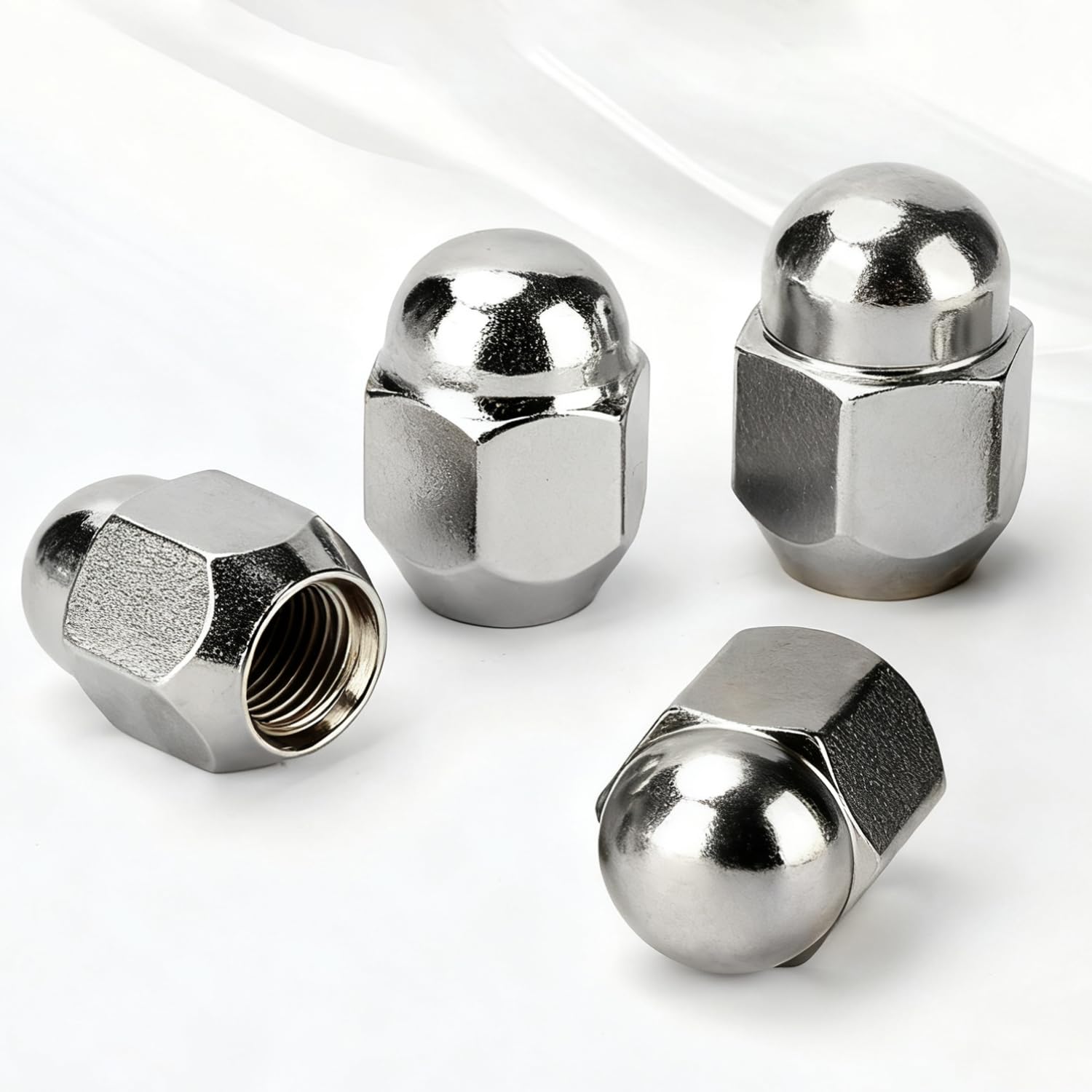 4PCS M12*1.25 Radmuttern, Chrom-Sechskant-Lug-Nuts aus Legierung für Nissan Teana X-Trail Sylphy Tiida, Universelle Auto-Radmuttern