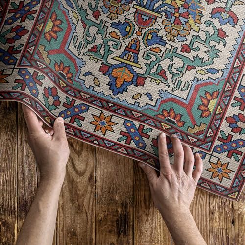 Tapis vinyle extérieur imperméable et résistant aux UV motif turc 100x150
