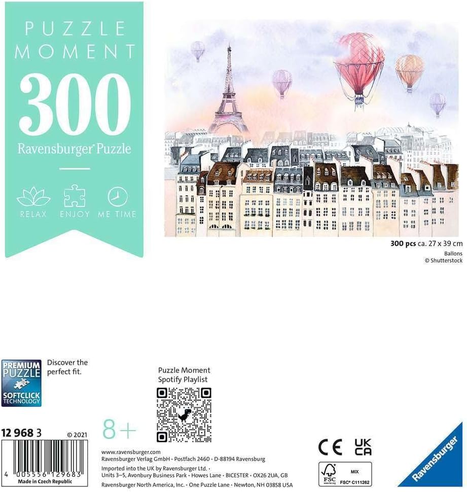 Ravensburger Puzzle Moment: Balloons 300 Piece Jigsaw Puzzle for Adults - 12968 -Every Piece is Unique, Softclick Technology Means Pieces Fit Together Perfectly