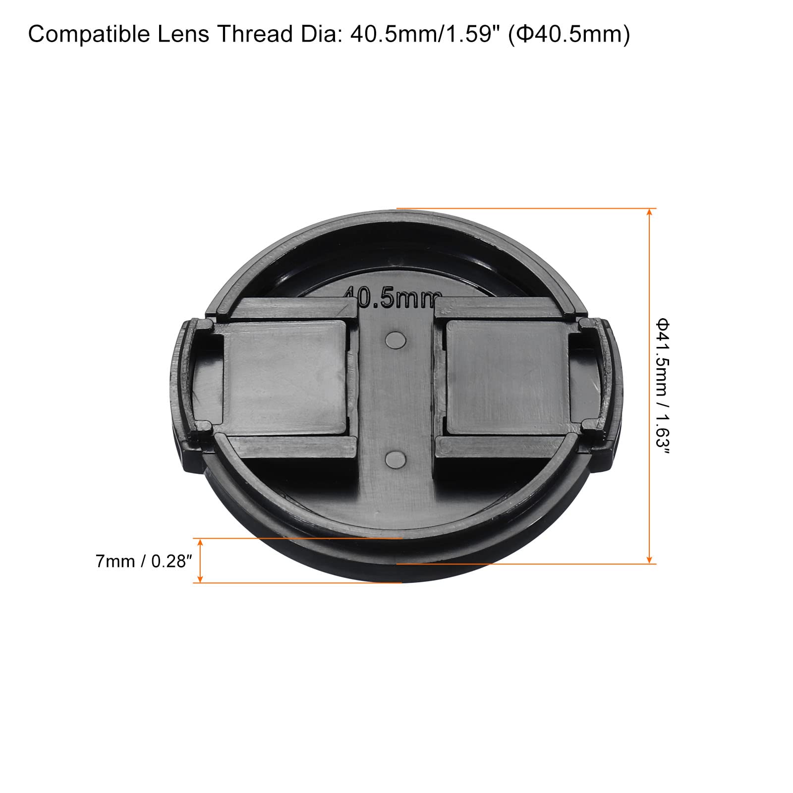 PATIKIL Camera Lens Cap, 2 Pack Sides Pinch Front Lens Cover with