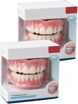 Multi-Functional Shaping Silicone Denture Set, Dentures, Shaping Silicone Denture Set, Full Denture Set, Effective Denture Teeth Reline Kit, Soft and Comfortable, Easy Use 2pcs