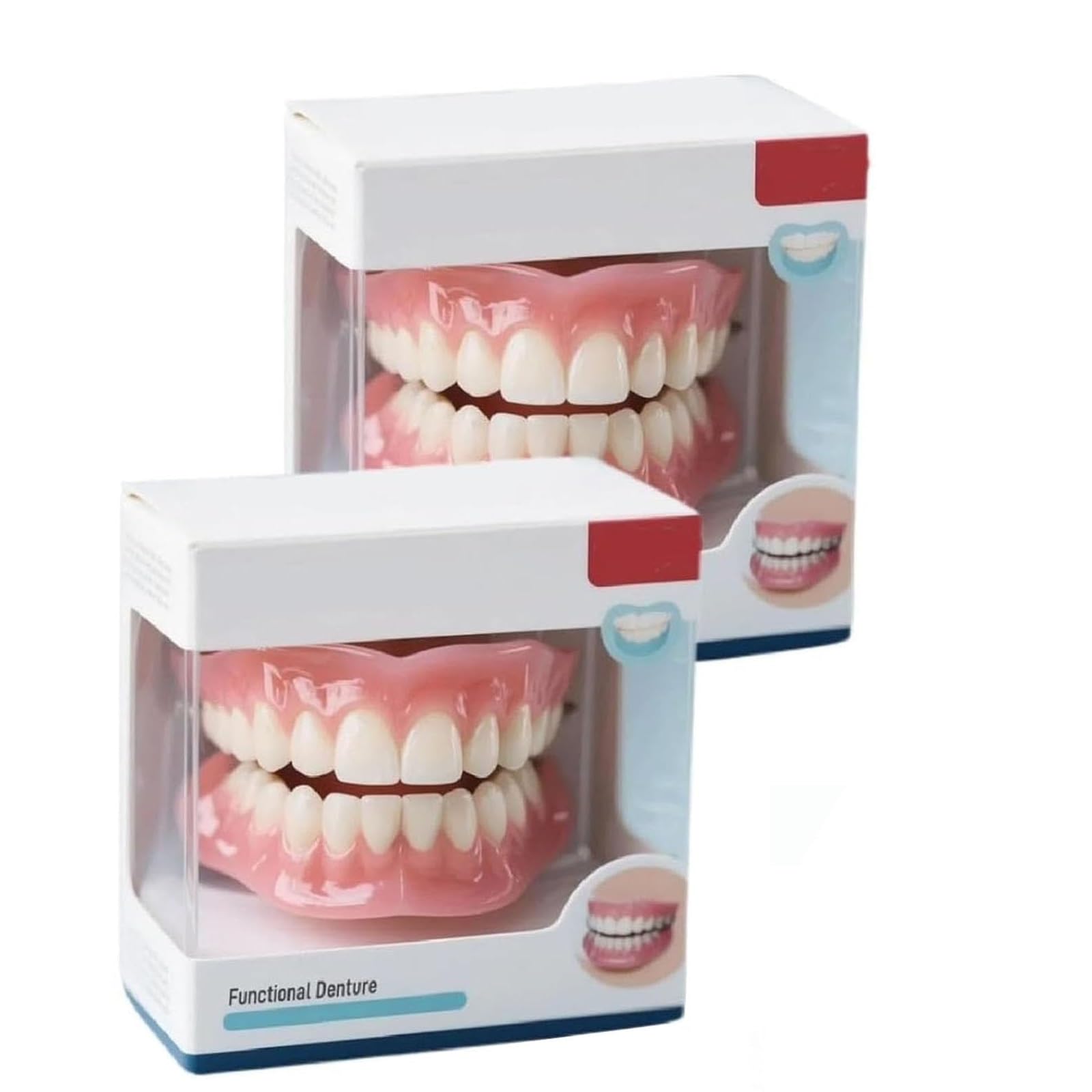 Kit multifonctionnel de prothèses dentaires en silicone moulable, prothèses dentaires, kit de prothèses dentaires en silicone moulable, prothèse dentaire complète (2pcs)