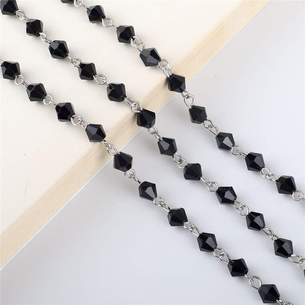 Sonnenbrillen-Kette, Brillenband, Brillenkette Kristall Brillen und Retro Metallrahmen