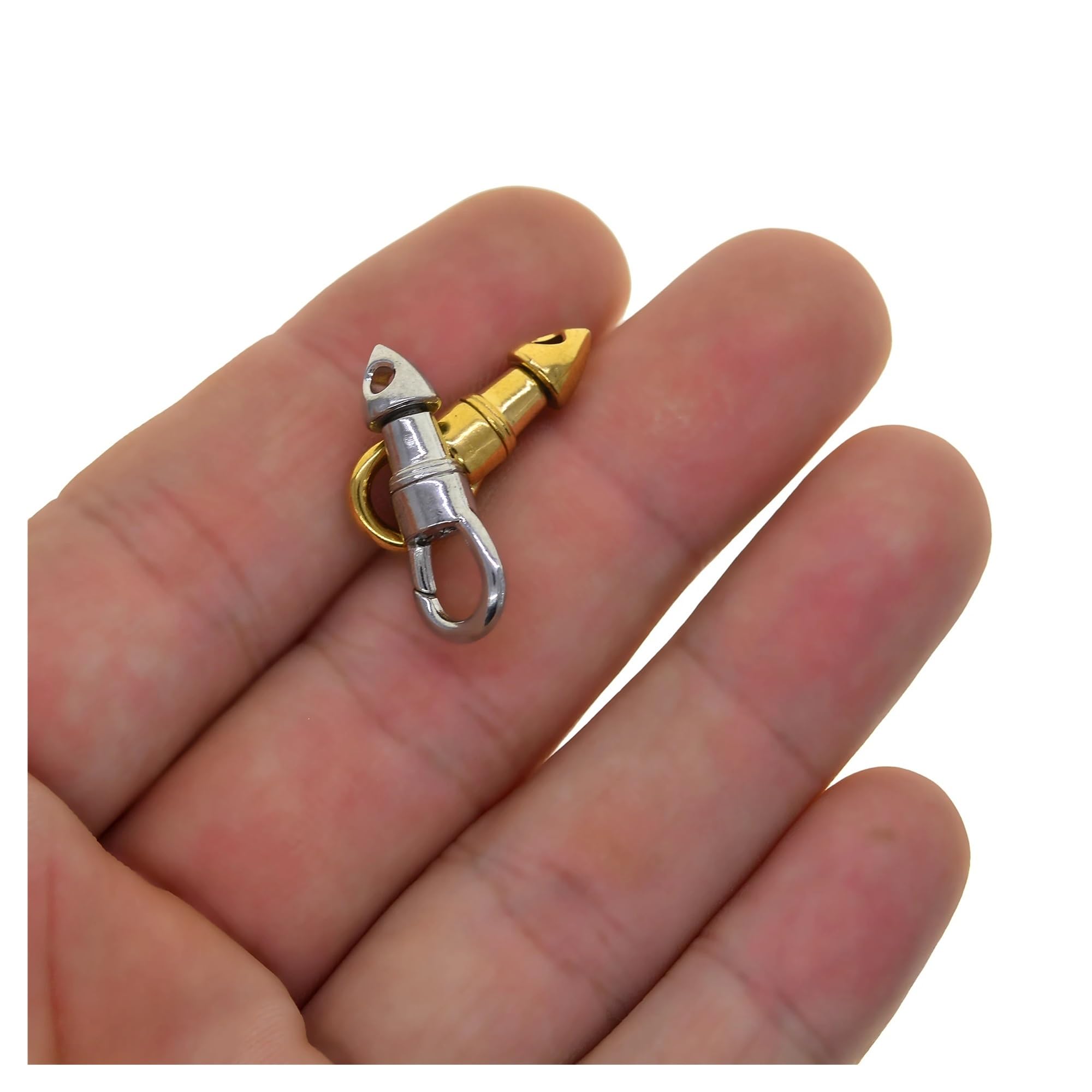 Metalowe zapięcie homarowe 8 sztuk 24mm Korea mini małe stałe 304 zegarek kieszonkowy ze stali nierdzewnej typu Bullet obrotowy klip pring karabińczyk zapięcie klamrowe pozłacana(Mixed color)