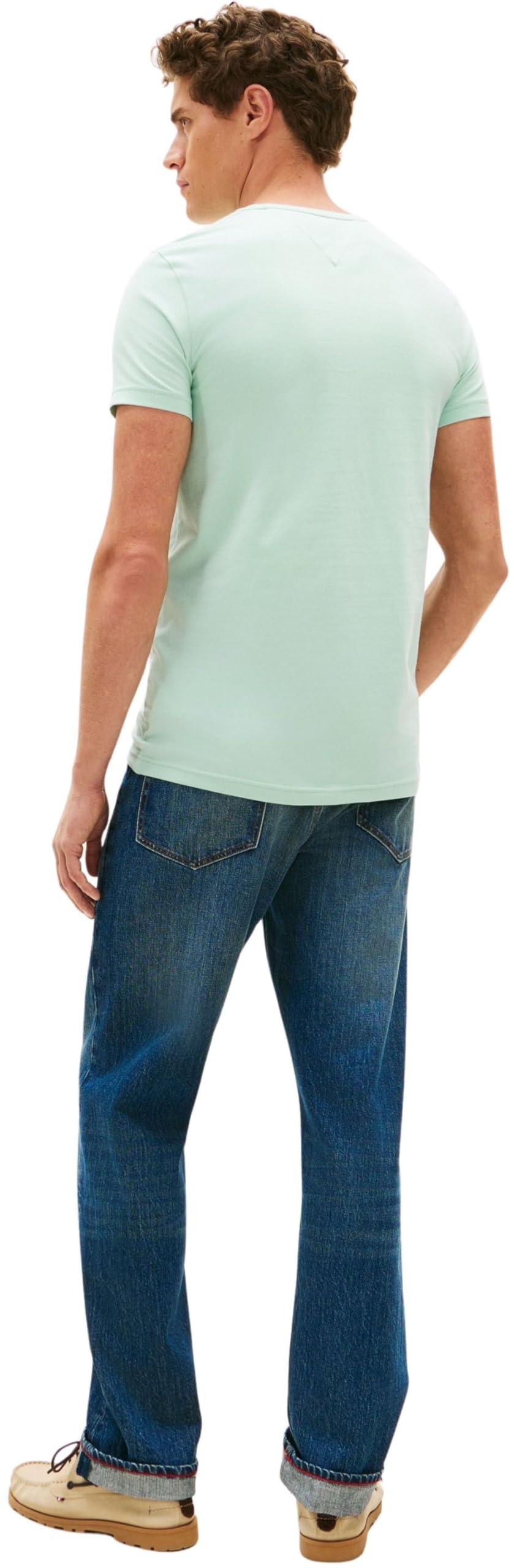 Tommy Hilfiger Herren Stretch Slim Fit Tee Mw0mw10800 S/S T-Shirt, Green (Crushed Mint), M – Ansicht 2